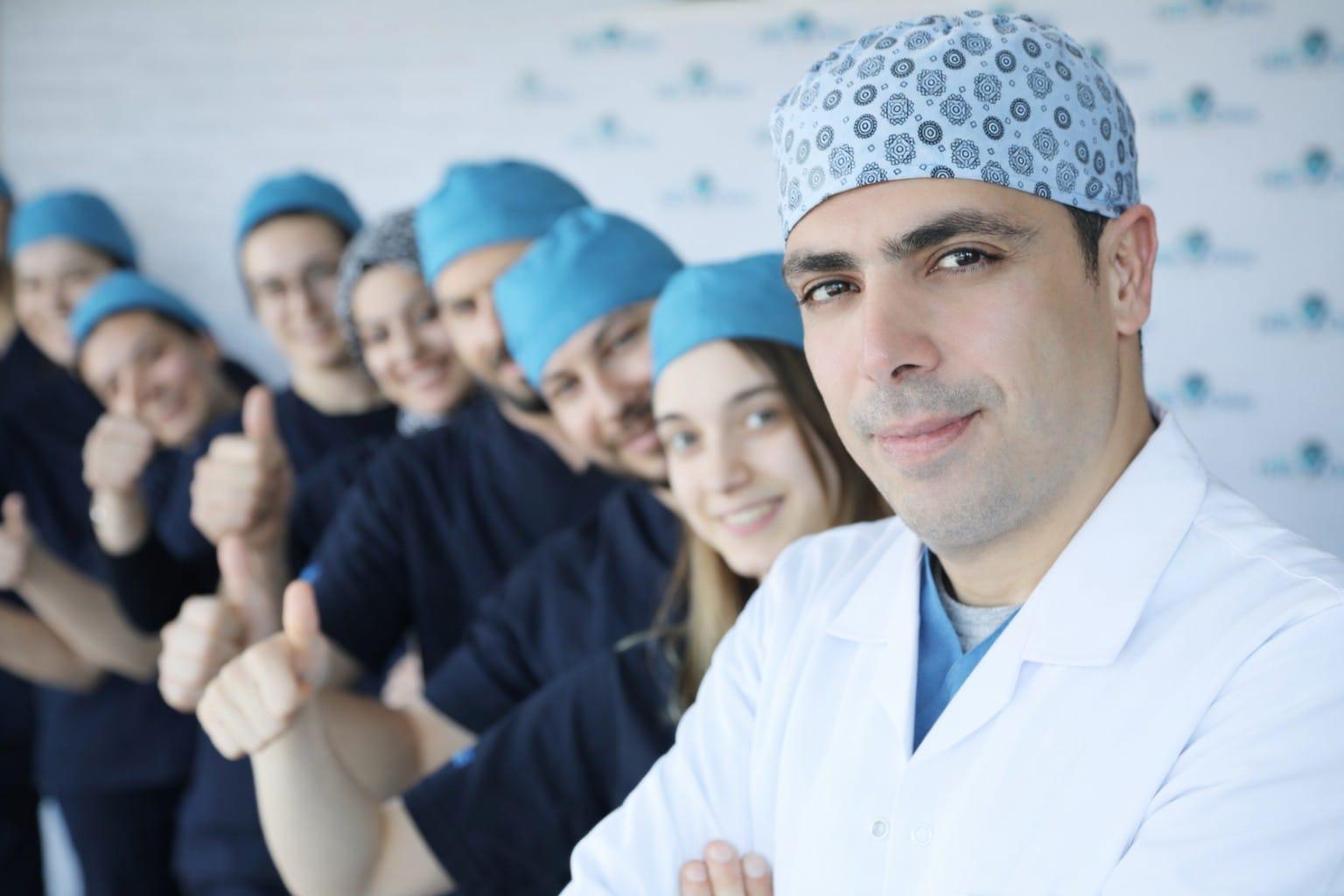 Dr Ibrahim Salameh and his surgical team at Hairmony Clinic Istanbul